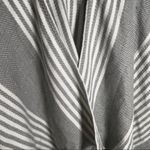 Vintage gray striped poncho fringe body wrap scarf Photo 6