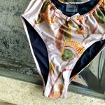 Andrea Iyamah Swimsuit Tiaca One-Piece Floral Cutout Eucalyptus Small NWT Photo 2