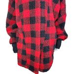 BumbleBella By Jill Martin Sherpa Shawl Collar Button Lounger Buffalo Plaid XS/S Photo 2
