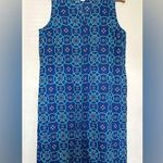 Liz Claiborne Linen Blend MidiDress Women Sz Medium Blue Button Front Sleeveless Photo 5
