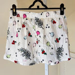 Colsie NWT Women's Christmas Pajama Boxer Shorts Size S White Photo 0