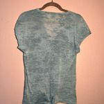 Alternative Teal Green Fitted Short Sleeve T-Shirt Wide V-Neck SZ M Tee Pocketed Photo 7