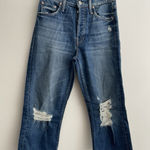 Mother Superior The Tomcat Knickers Jeans Women Size 24 Cropped Distressed‎ Rips Blue Photo 0