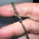 Vintage Sterling Silver Chain and Cross Pendant Silver Photo 5