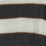 SO GRAY BROWN WHITE STRIPED CREW NECK SWEATER SMALL Photo 2