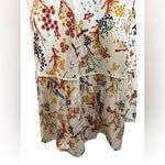 My Danielle Women’s Long Ruffle Dress Earthtone Floral Drop Waist Sz Lg NWOT Photo 2