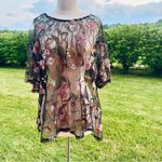 SheIn  Vacay Sheer Floral Mesh Plus Size Top Photo 2
