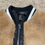 Forever 21 Faux Fur Colorblock Varsity Bomber Jacket Photo 2