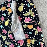 Vintage Skort Shorts Skirt Black Hibiscus Pineapple 10 8 6 Photo 1