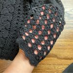 Black Crochet Sweater Size L Photo 4