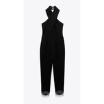 ZARA NWT WOMAN HALTER NECK JUMPSUIT WITH RHINESTONE FRINGING REF:0387/196 XS Photo 3