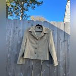 FIRST‎ OPTION vintage jacket blazer size medium button work career casual fall Tan Photo 1