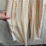 Vine & Valley white yellow diamond smocked jumper with leg slits size small Photo 2