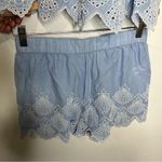 Calypso St. Barth  blue seashell eyelet pajama set tank shorts women’s size small Photo 1