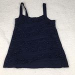 EXPRESS |Navy Blue Ruffles Tank Top Photo 0