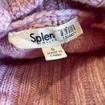 Splendid Pink Cowl Neck Sweater SMALL Oversized Soft Cotton Cashmere Chunky $188 Photo 6