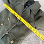 American Eagle Olive Green Wool Pea Coat Brass Buttons Quilted Lining Size XS Photo 9
