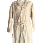 Levi's Cream Button Up Long Sleeve Jumpsuit Photo 2