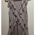 Design History  Sleeveless Ruffle Brown Colored Blouse ~ Size  Large Photo 0