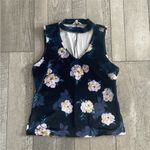 Candie's Size Large Floral Velvet Tank Top Photo 7