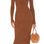 ASTR  the Label Abilene Sweater Dress in Nutmeg Small Womens Knit Bodycon Photo 0