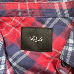 Rails  Women’s Button Down Shirt Longsleeve in Plaid Hunter Coral Indigo Size L Photo 9