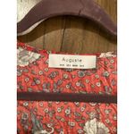 AUGUSTE Valentina Fiesta Day Dress Off Red Metallic Cranes short sleeve midi 2 Photo 9