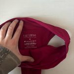 Anthropologie NWOT Fae swim burgundy red high leg bikini bottoms - M Photo 5