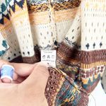 SPLA Womens Boho Ethnic Southwestern Knit Fringe Open Front Cardigan Size S Photo 10