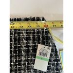 CeCe  Skirt Size 8 Black White Textured Tweed A-Line Mini Sparkle Lined Zip Back Photo 10