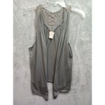 Eyelash Couture Women Small Vest Lace Embroidered Grey Photo 3