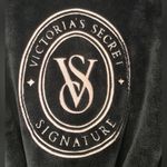 Victoria's Secret  Womens Size M/L Signature Black Plush Pocket Robe Soft Short Photo 7