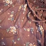 American Eagle  Maroon Floral Blouse Photo 3