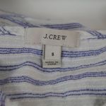 J.Crew White Striped Embroidered Front Tunic Womens Size S Photo 2