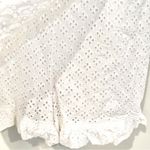 Missguided Eyelet Shorts Romper Women's 6 White Back Zip Fully Lined Tie Front Photo 4