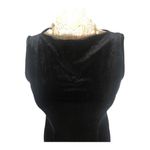 Vintage 90's Jeffery & Dara long black velvet sleeveless dress w beading size 8 Photo 4