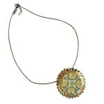 ORIT SCHATZMAN Sterling Silver 925 blue Swarovski Crystal Necklace Gold Photo 5