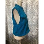 Avec Les Filles  Blue Button Up Corduroy Sleeveless Vest XS Photo 1