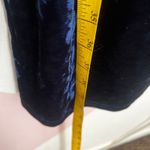 Lulus Blue Crushed Velvet Midi Dress Glam Coquette Wedding Guest Holiday XS Photo 5