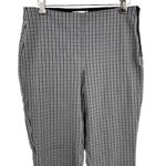 Everlane  Grey Black Checked Gingham Cropped Side Zip Preppy Straight Leg Size 8 Photo 1
