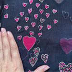 Free People  • So In Love Embroidered Blouse black sheer chiffon pink sequin bead Photo 8