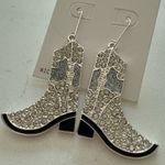 Leith Nordstrom  Cowboy Boot Drop Earrings - Silver Tone‎ - NWT Photo 3