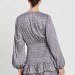 Significant Other Hedi Medallion Smocked Mini Dress Size 10 Gray Photo 1