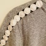 J.Crew  Grey White Circle Eyelit Crochet Top XXS Photo 5