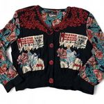 Carole Little VTG (multicolor)Embroidered/floral print Blazer size 10 Black Photo 0