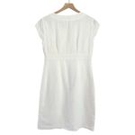 Boden USA Boden 100% Linen Sequin Cap Sleeve Sorrento Dress White Pink Green Red Size 6 Photo 1