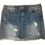 Tommy Hilfiger  Distressed Mini Denim Jean Skirt NWOT Photo 0