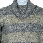 Tommy Hilfiger  Metallic Stripe Cowl Neck Sweater XS Marbled Grey Photo 2