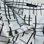Express Design Crop Pants Womens‎ Sz 0 White Black Plaid Classic Business Casual Photo 9