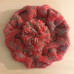 Handmade Pink And Gray Beanie Photo 1